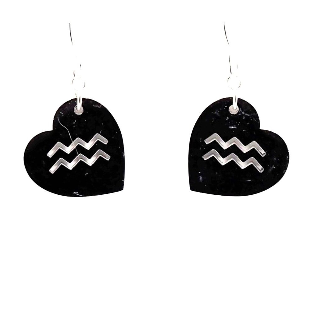 Aquarius Silver Earrings